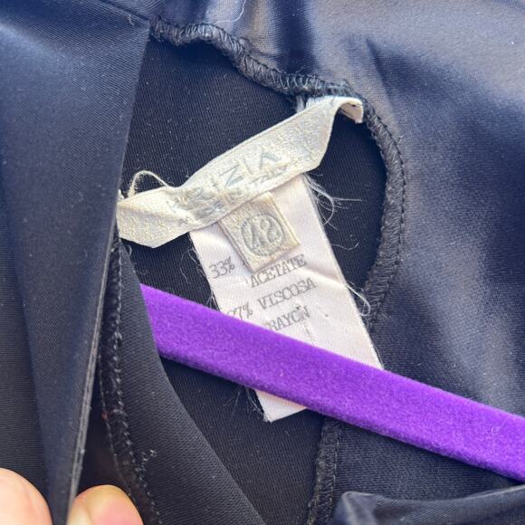 kriza vintage wool blend sleeveless black shift dress - Picture 3 of 4